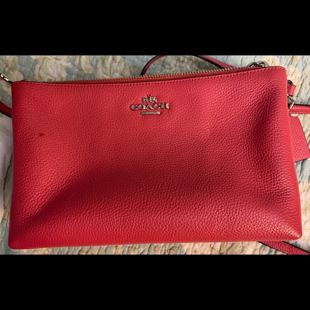 COACH 3 POCKET ROSE CROSSBODY NICE!!